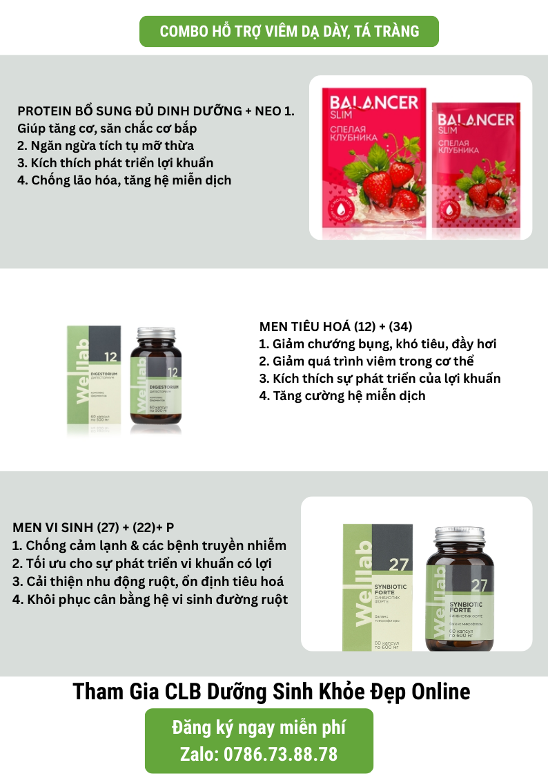 Combo hỗ trợ viêm dạ dày, tá tràng từ thảo dược