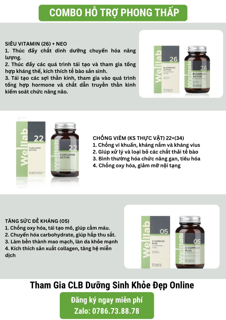 Combo hỗ trợ phong thấp từ thảo dược