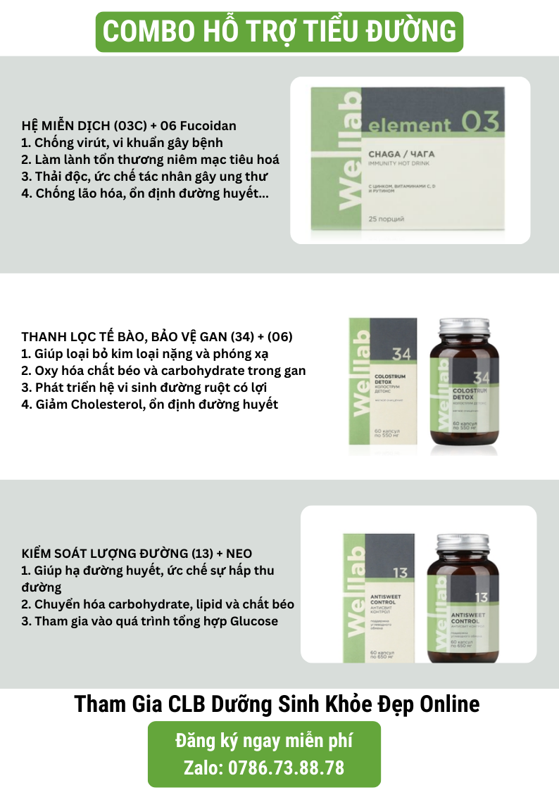 Combo hỗ trợ tiểu đường từ thảo dược