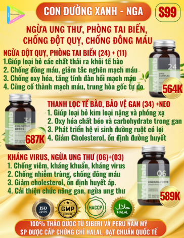 Combo phòng ngừa ung thư, tai biến, đột quỵ từ thảo dược